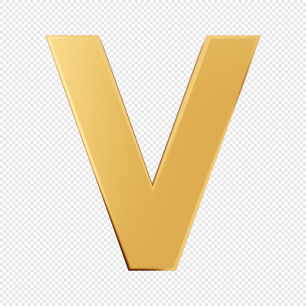3d alphabet nombre symboles or icône illustration