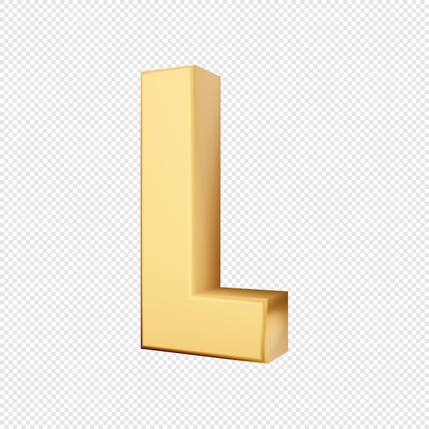 3D-Alphabet-Zahlensymbole Gold-Symbol-Illustration