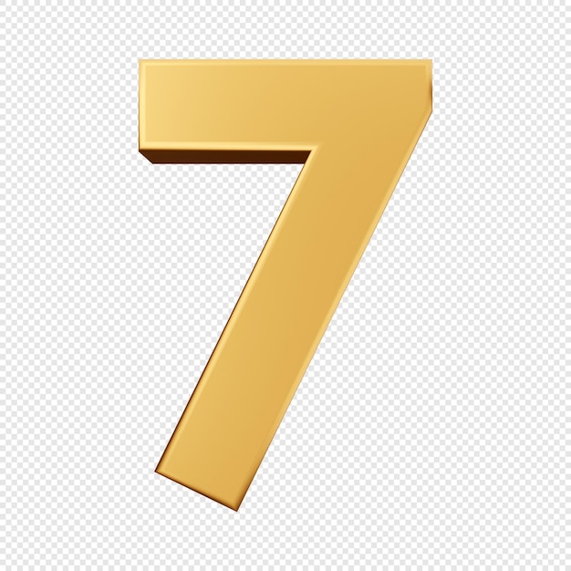 3D-Alphabet-Zahlensymbole Gold-Symbol-Illustration