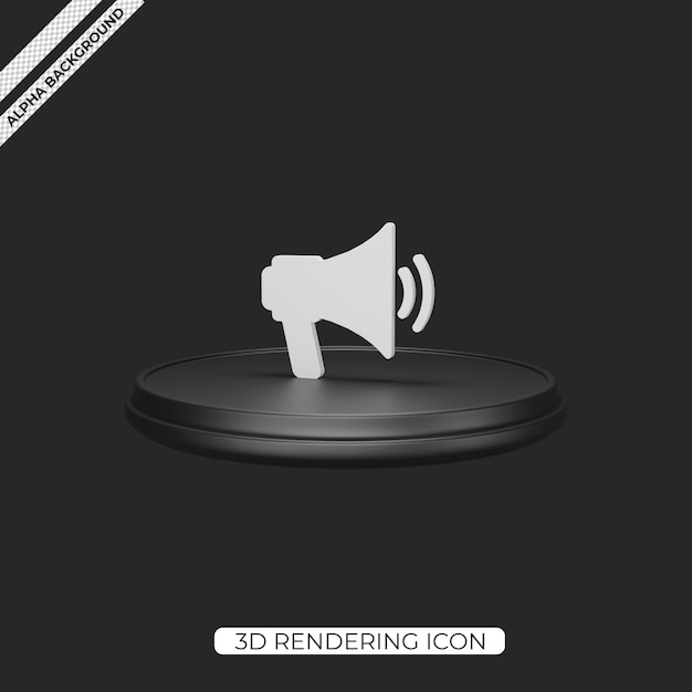 3d altoparlante render icona isolata