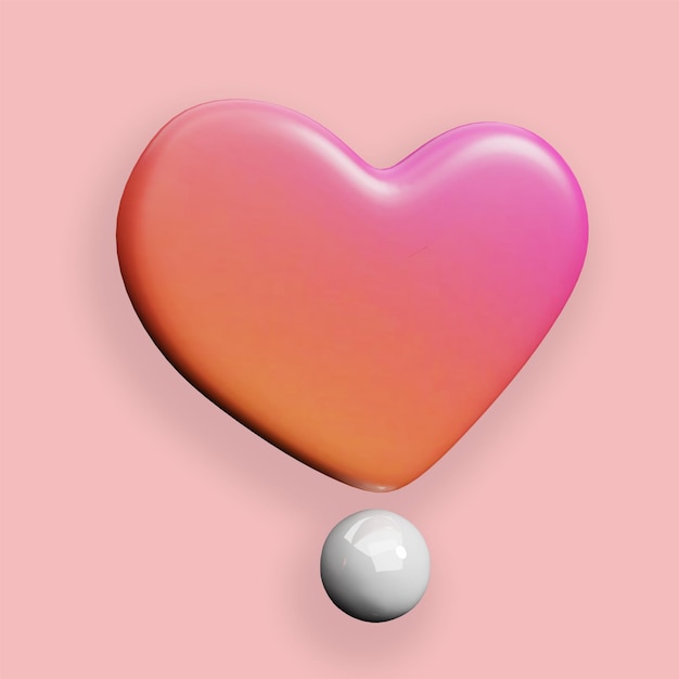 3d amor instagram icono color básico instagram