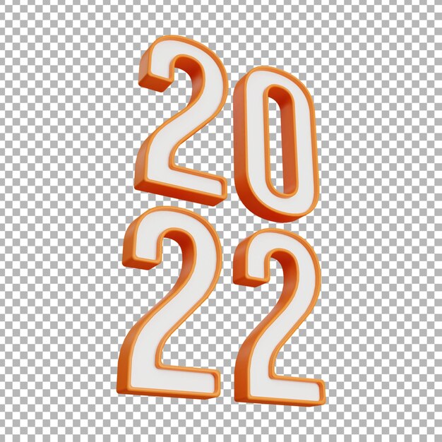3d anno nuovo isolato design premium psd