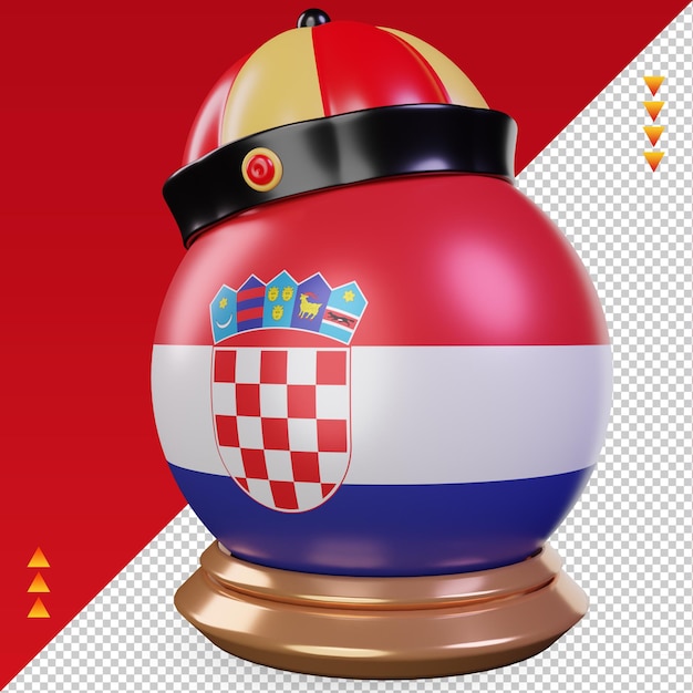 PSD 3d, año nuevo chino, bandera de croacia, interpretación, derecho, vista