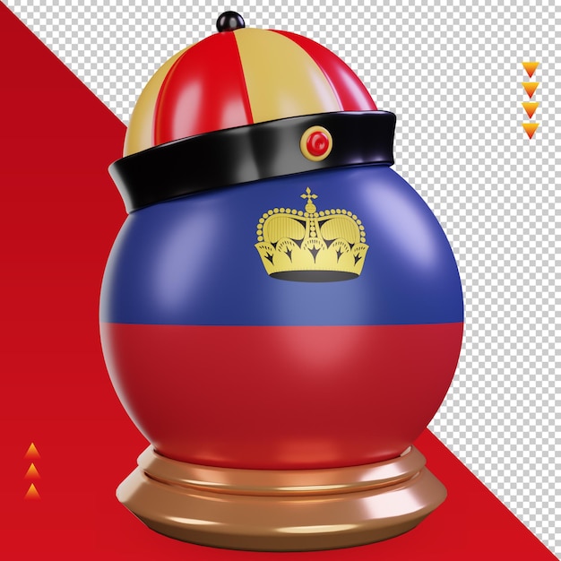 3d, año nuevo chino, bandera de Liechtenstein, representación, izquierda, vista