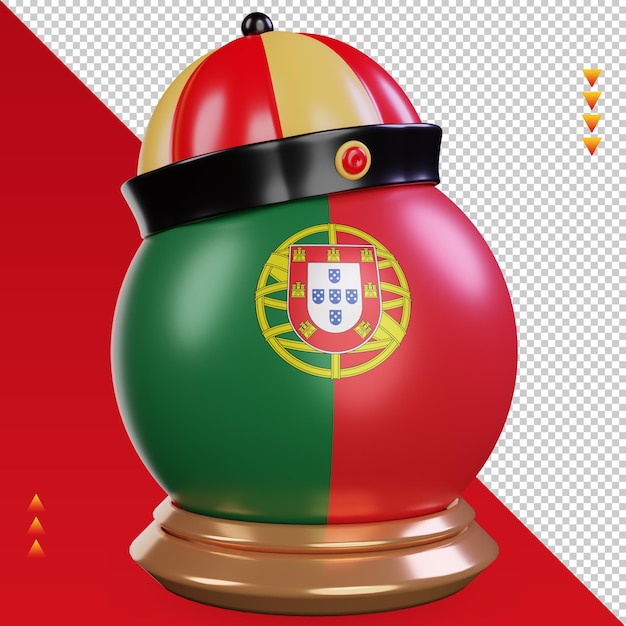 PSD 3d, año nuevo chino, bandera de portugal, interpretación, izquierda, vista