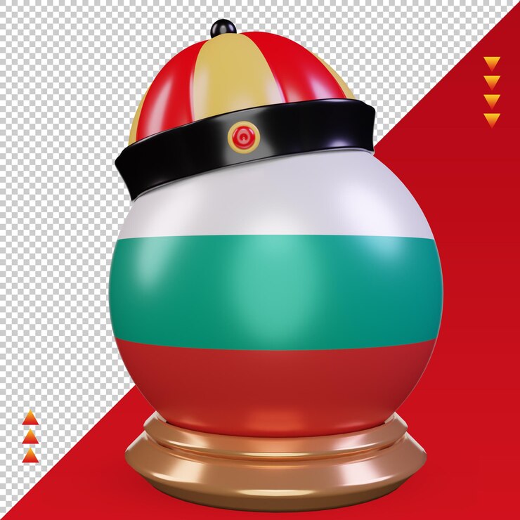 PSD 3d, año nuevo chino, bulgaria, bandera, interpretación, vista delantera