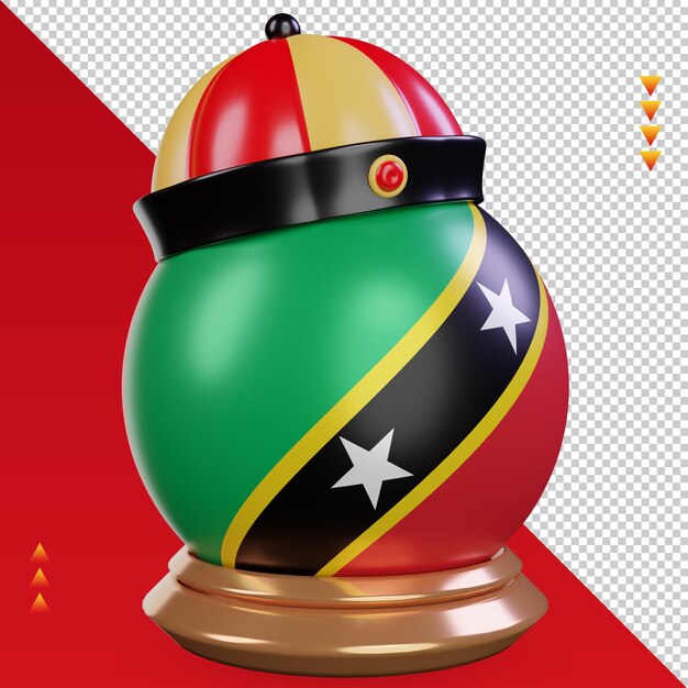 PSD 3d, año nuevo chino, st kitts y nevis, bandera, interpretación, izquierda, vista