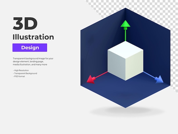 PSD 3d applications outil icône conception graphique 3d illustration