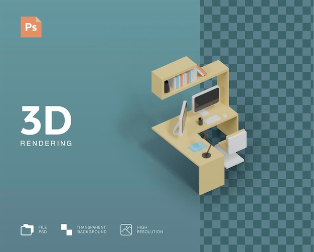 PSD 3d-arbeitsplatzdarstellung