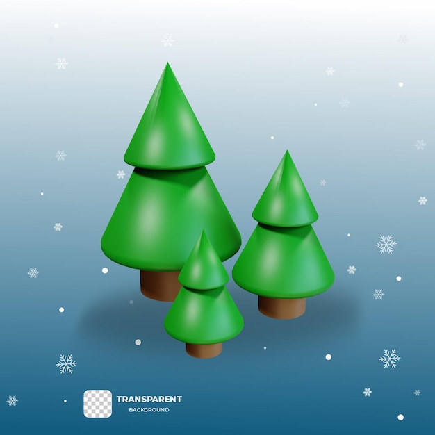 3d árbol de navidad ilustraciones