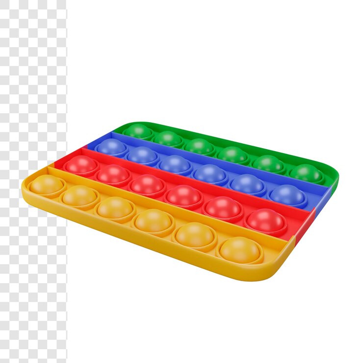 PSD 3d arco iris pop it
