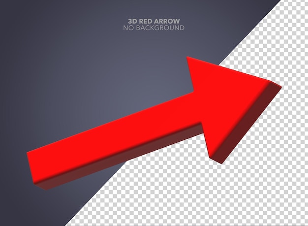 PSD 3d arco vermelho ícone símbolo infográfico direção educação design elemento cursor errado nenhum fundo.