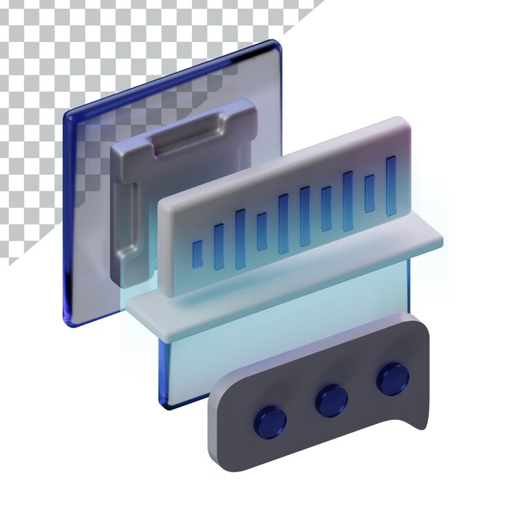 PSD 3d artificial intelligence icon design illustration