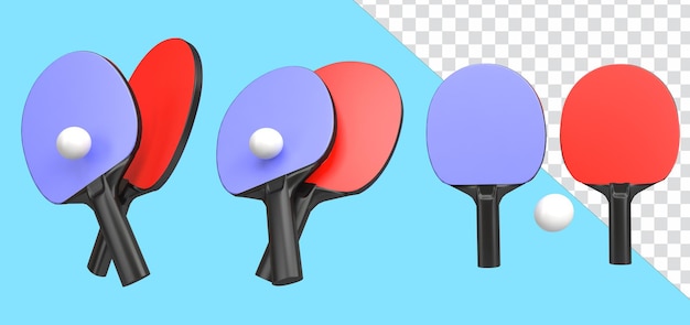 3d-asset rendern illustration sport ping-pong