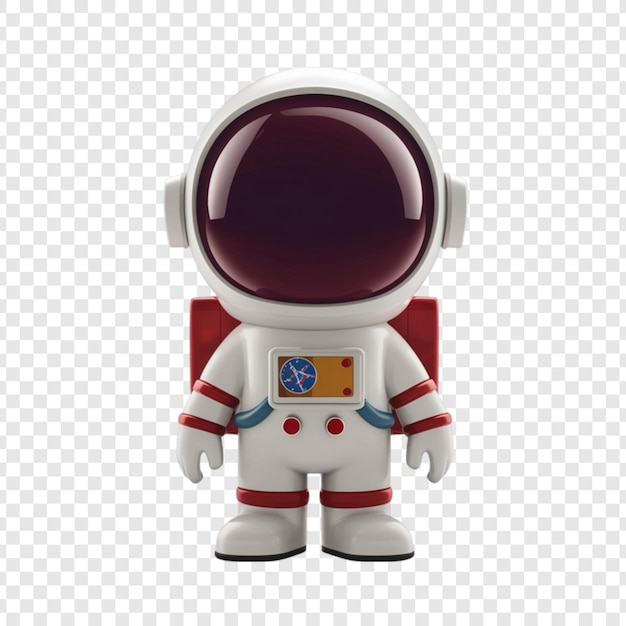3D-Astronaut isoliert auf durchsichtigem Hintergrund