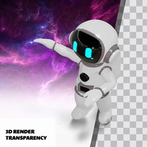 3d astronauta fofo