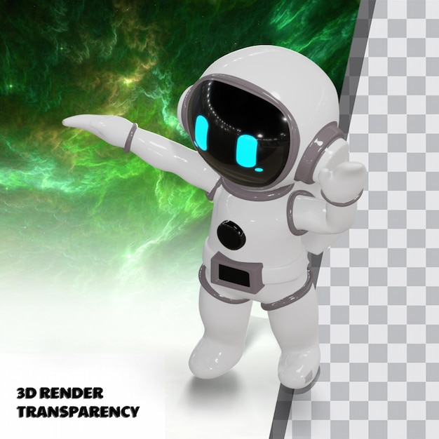 3d astronauta fofo