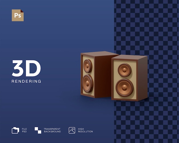 PSD 3d-audio-lautsprecher-darstellung