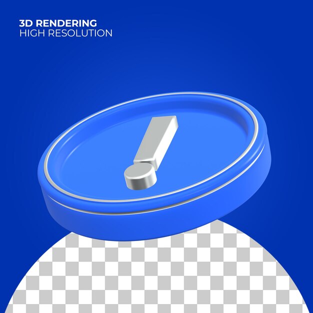 3d-ausrufezeichen-symbol premium psd