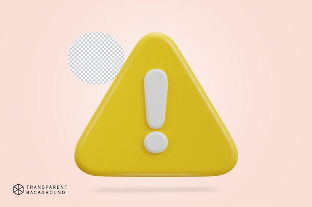 3D-Ausrufezeichen-Warnung oder Gefahr-Risk-Meldung-Alarm-Problem-Symbol
