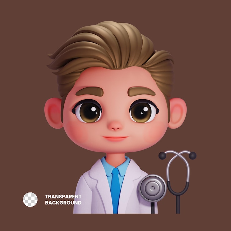 PSD 3d avatar doctor