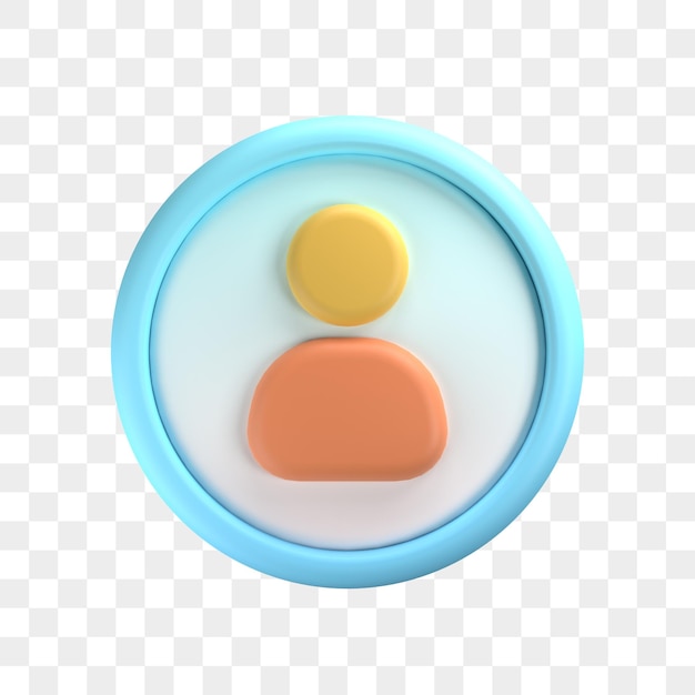 3d avatar profil person icon