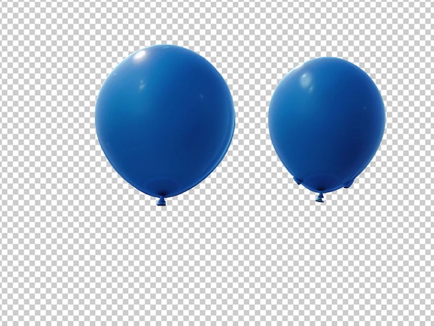 3d balão azul de hélio flutuante