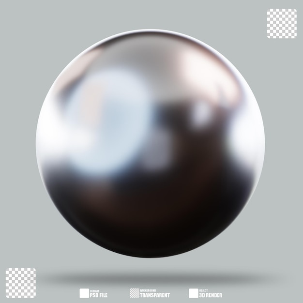 3D-Ball-Chrome für die Illustration