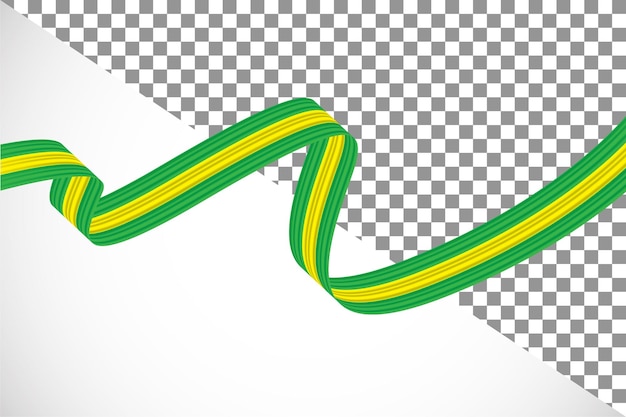 PSD 3d-band der brasilien-flagge30