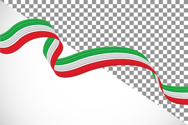 PSD 3d-band der iran-flagge45