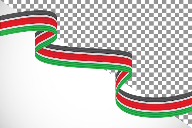 PSD 3d-band der kenia-flagge-1