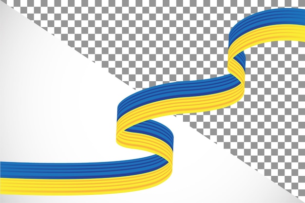 3d-band der ukraine-flagge-2