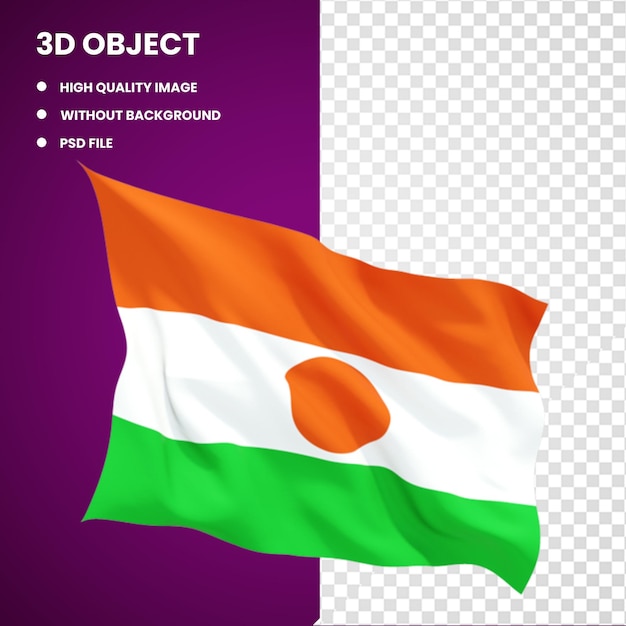 PSD 3d bandeira do níger