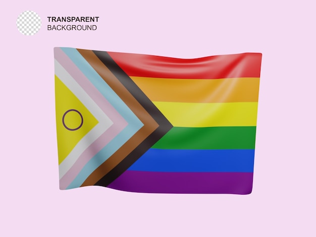 PSD 3d bandera lgbt gay lesbiana trans bisexual intersexual asexual