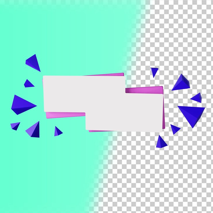 PSD 3d banner promotion abstract prism