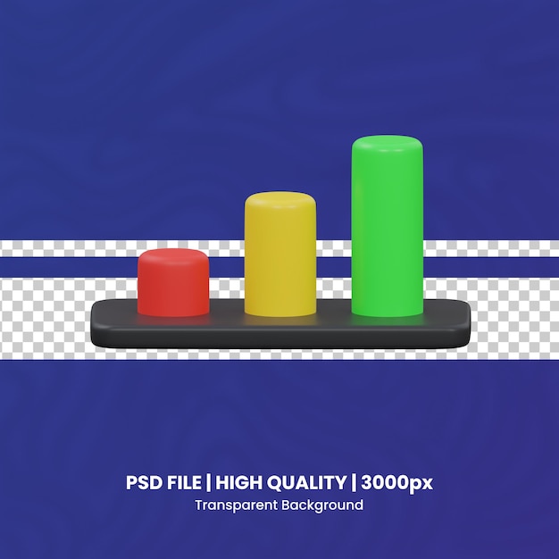 3d bar chart transparent background