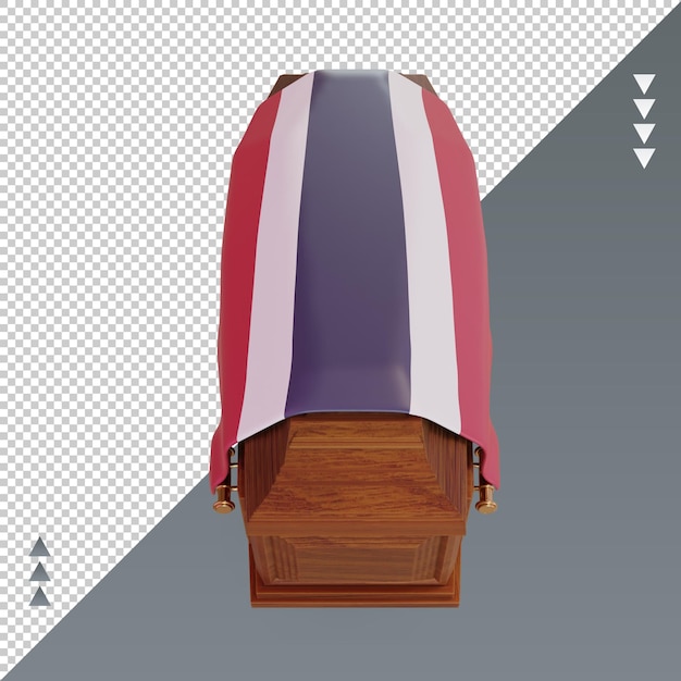3d bara Thailandia bandiera rendering vista frontale