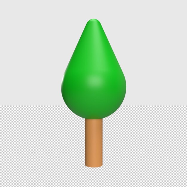 3D-Baum Gerenderte Objektdarstellung