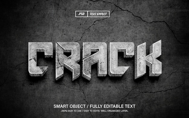 3D-bearbeitbare PSD-Text-Effekte knacken.