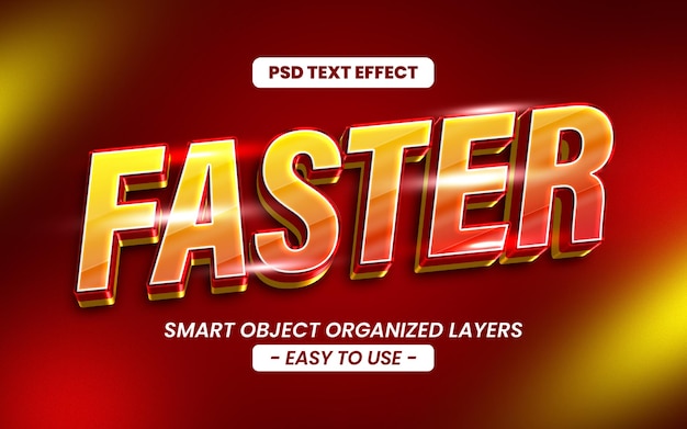 3D-bearbeitbare schnellere Text-Effekt-Titel-Grafik-Stil