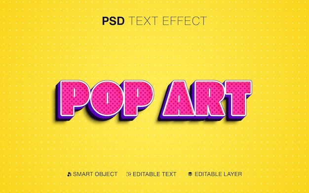 3D-bearbeitbarer Text Pop Art Halftone-Text-Effekt