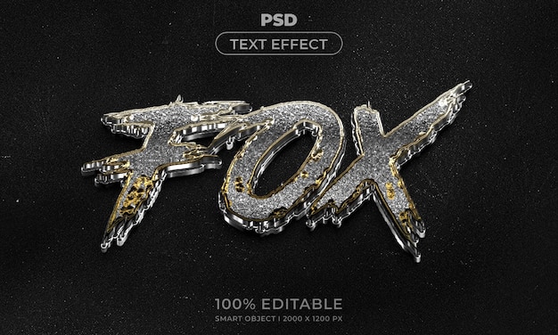 3D bearbeitbarer Texteffektstil mit Hintergrund