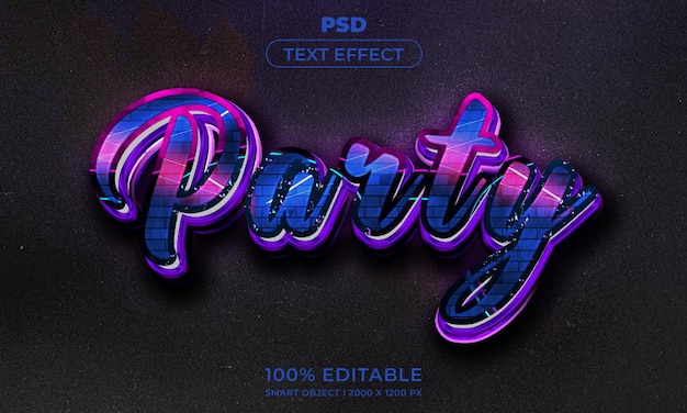 PSD 3d bearbeitbarer texteffektstil mit hintergrund