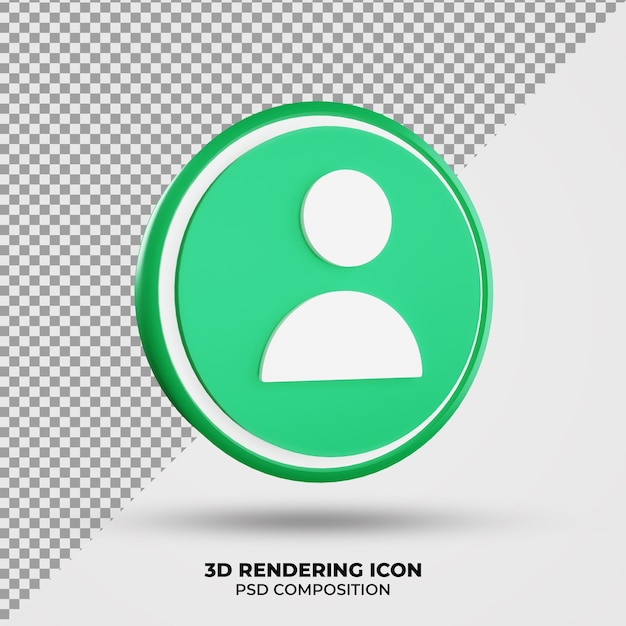 PSD 3d-benutzer-rendering-symbol