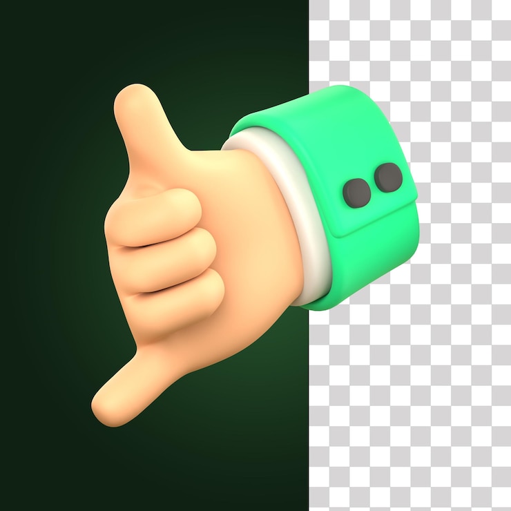 PSD 3d-berufe mit handgesten
