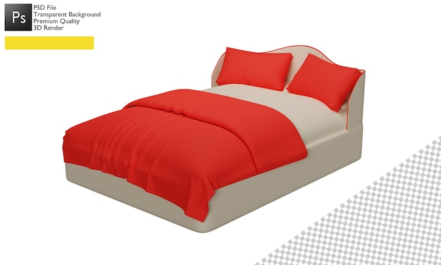 3D-Bett-Darstellung