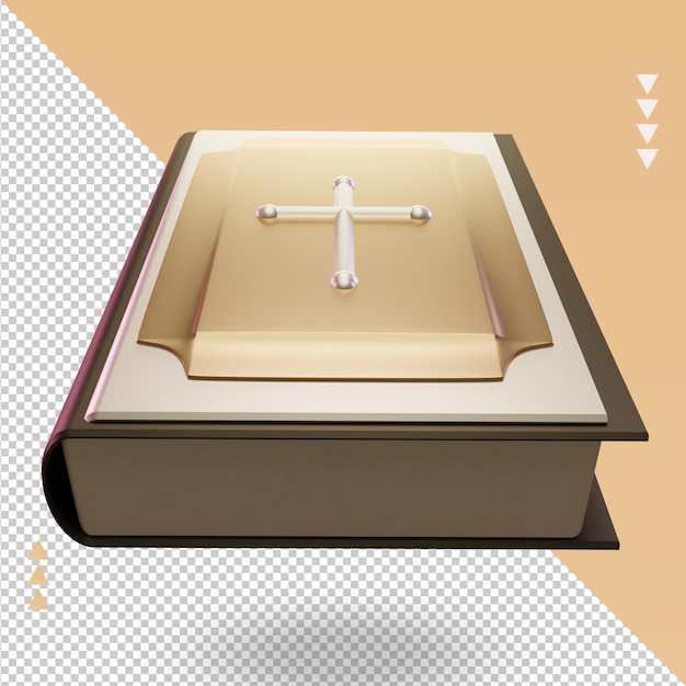 3D-Bibel-Ostern-Symbol-Rendering Ansicht von oben