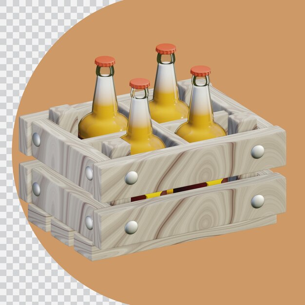 PSD 3d-bier in kiste