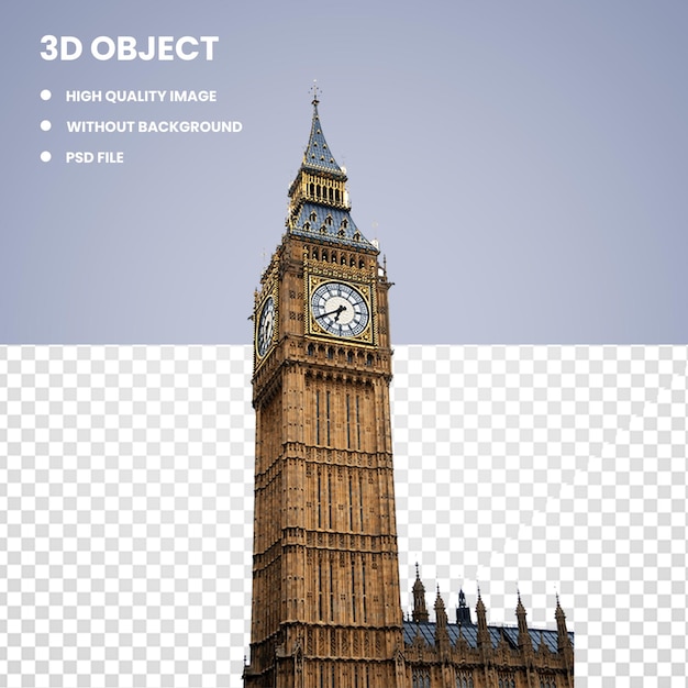 PSD 3d big ben palacio de westminster torre del reloj