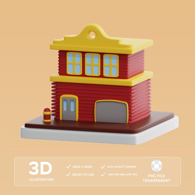 3D-Bild der PSD-Feuerwache